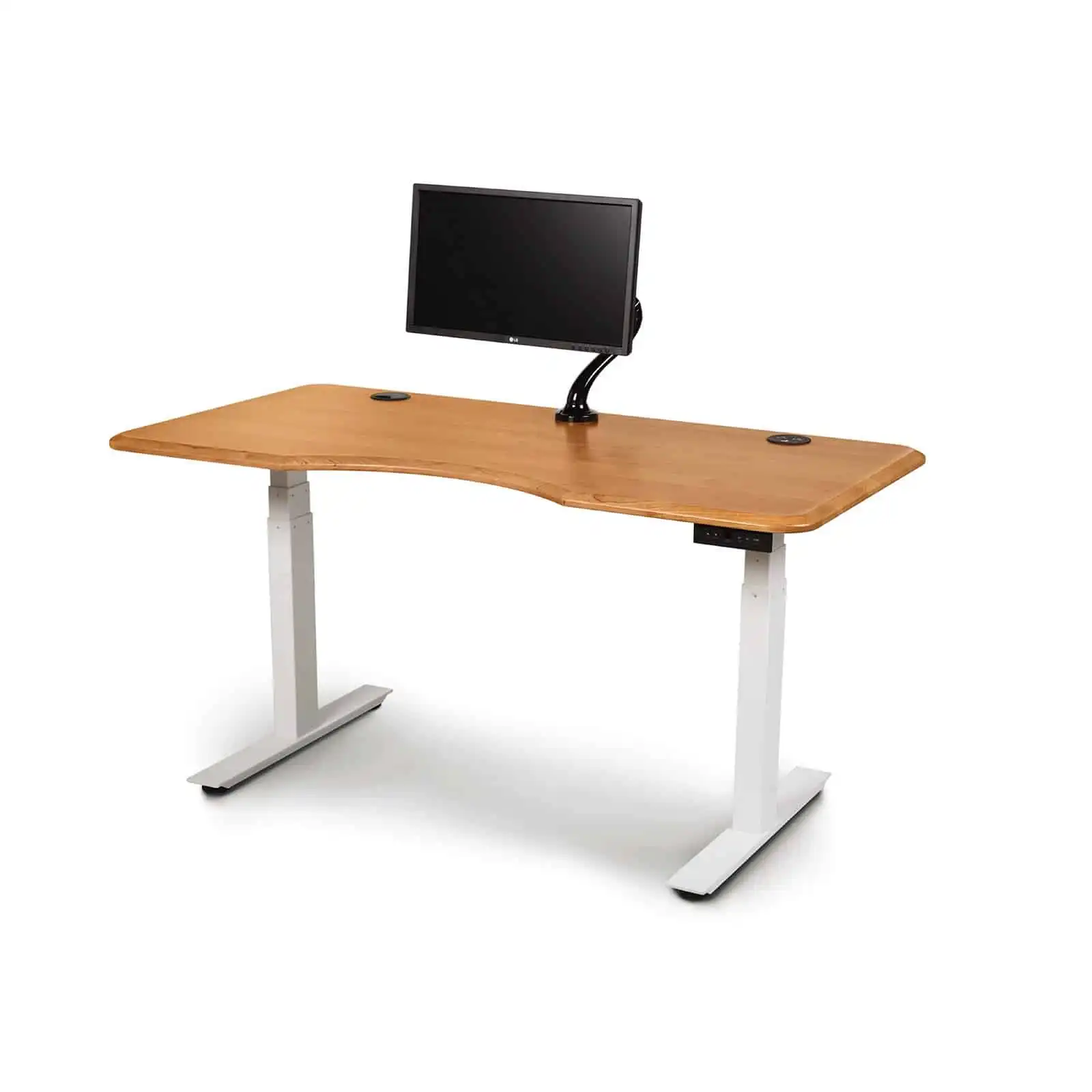Invigo Cutout Sit-to-Stand Desk by Copeland Furniture