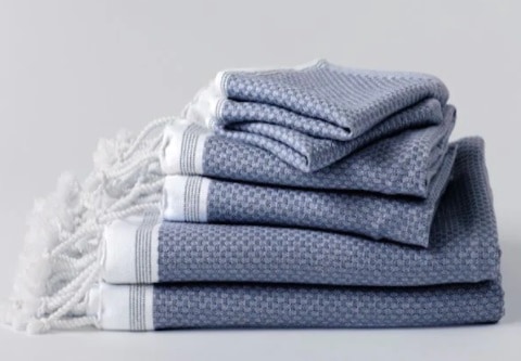 Mediterranean Lake Organic Towels by Coyuchi