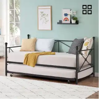 Comberton Twin Metal Daybed with Trundle
