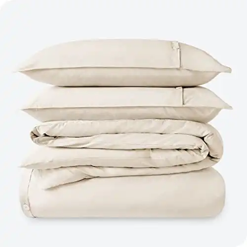 Bare Home Organic Cotton Percale Duvet Cover Set