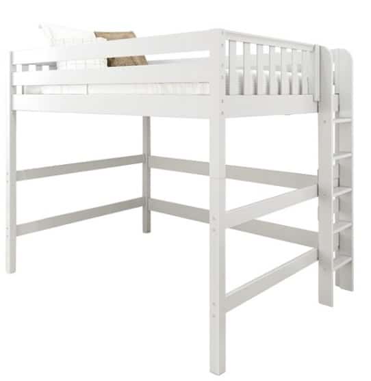 Crystal White High Queen Loft Bed