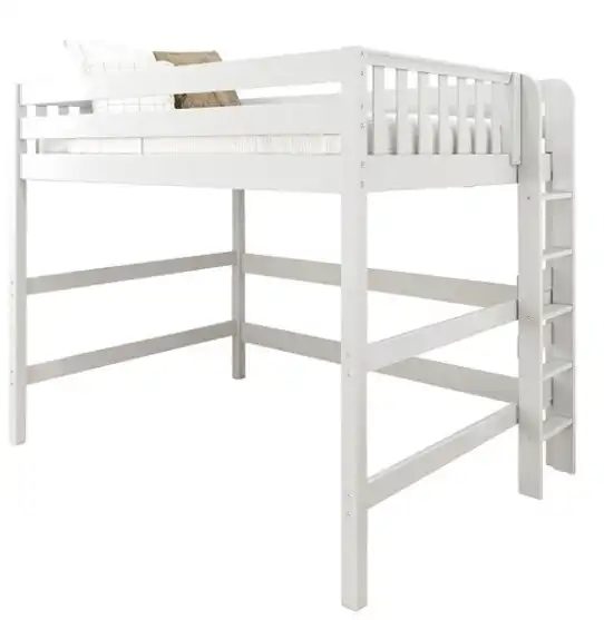 Crystal White High Queen Loft Bed