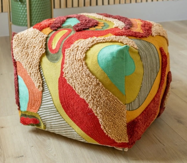 Carine Abstract Pouf