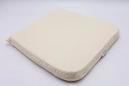 Organic Textiles Latex Seat Cushion with Organic Cotton Cover