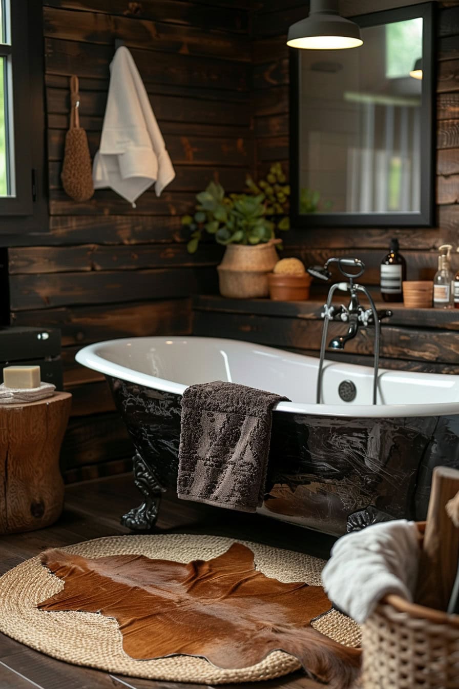 boho western bathroom