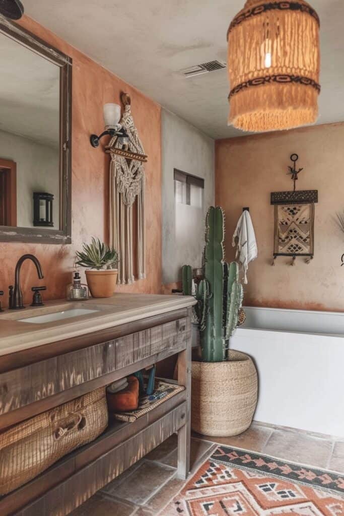 10 Steps to a Western Boho Bathroom Green Snooze