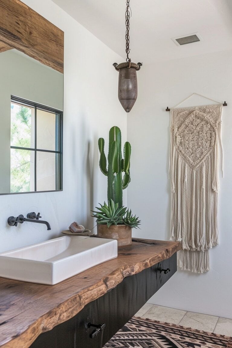 10 Steps to a Western Boho Bathroom Green Snooze