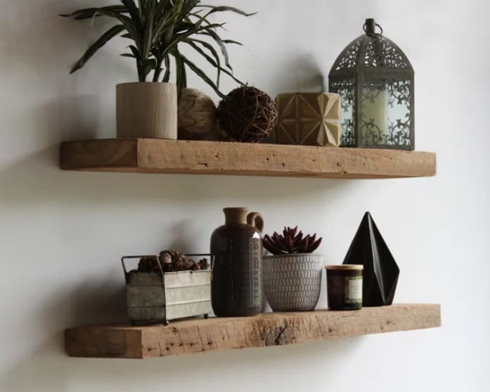 Joao 2 Piece Solid Wood Floating Shelf