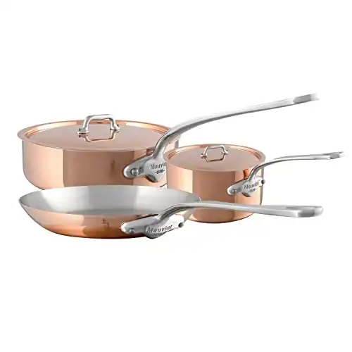 Mauviel Polished Copper & Stainless Steel 5-Piece Cookware Set