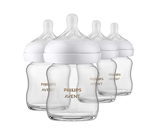 AVENT Glass Baby Bottle with Natural Response Nipple