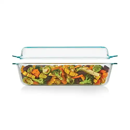 Pyrex Deep Glass Baking Dish with Glass Lid