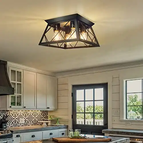 Black Flush Mount Ceiling Light