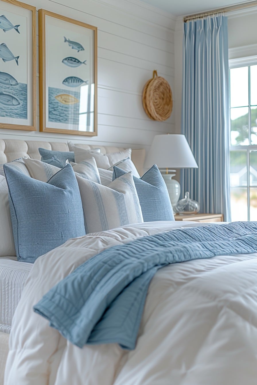 preppy coastal bedroom