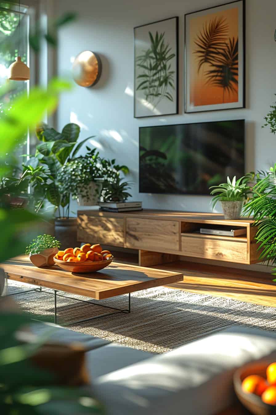 modern organic living room