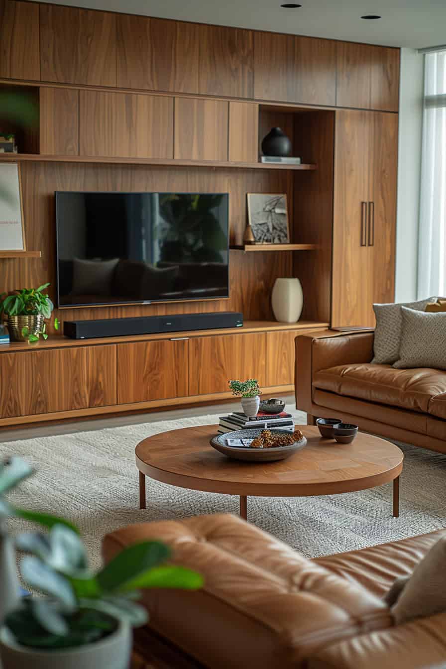 modern mid century living room