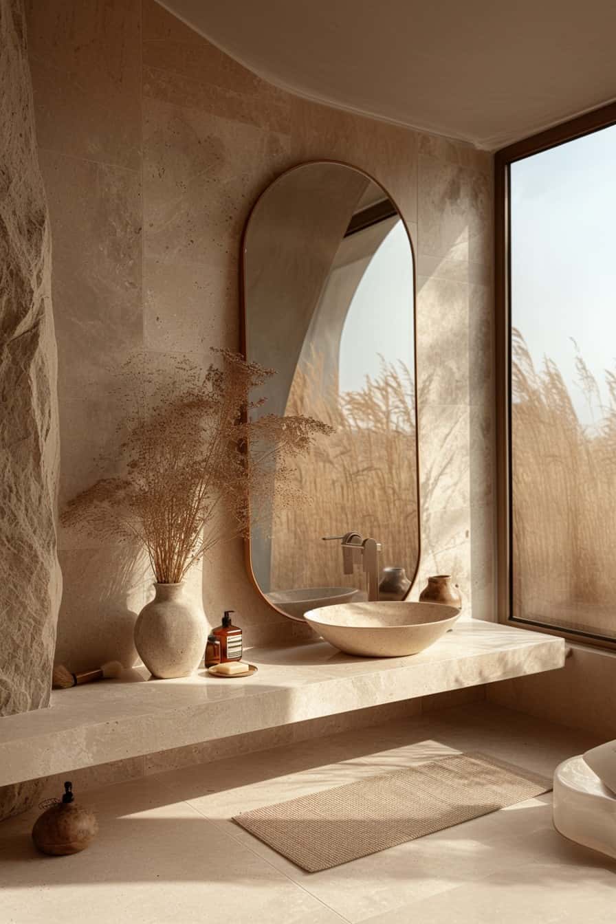 modern organic bathroom