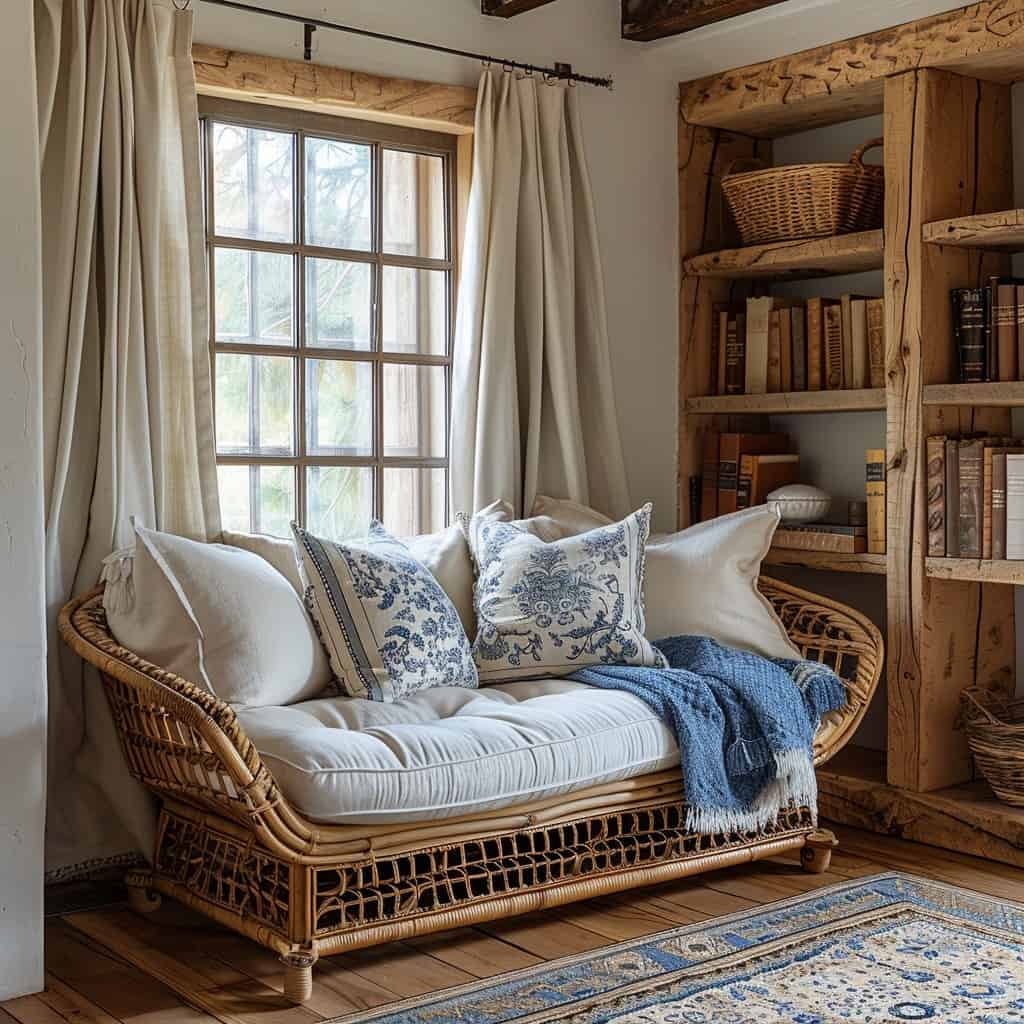 bed underneath window