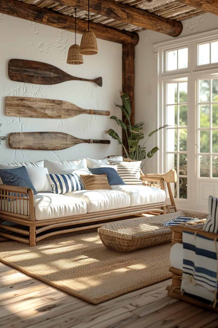 beachy living room