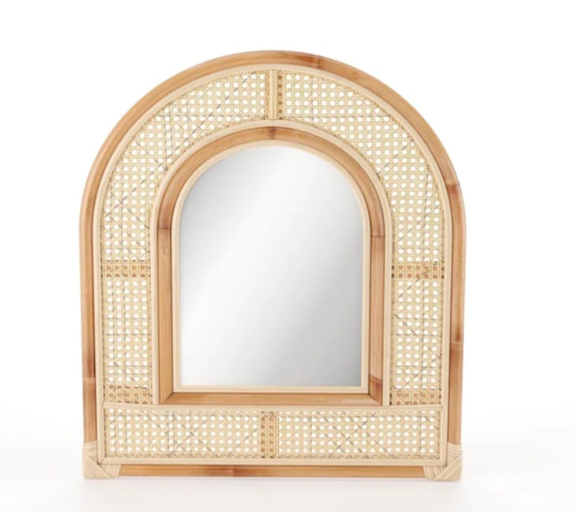 Rattan Arched Mirror by Mojo Boutique