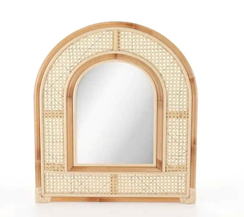 Rattan Arched Mirror by Mojo Boutique
