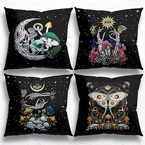 Knibeo Goth Pillows Covers Set