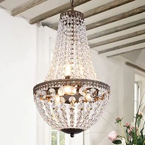 Wellmet 6 Lights French Empire Crystal Chandelier