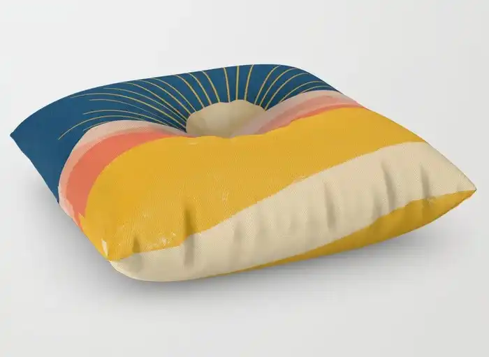 Here Comes the Sun Floor Pillow