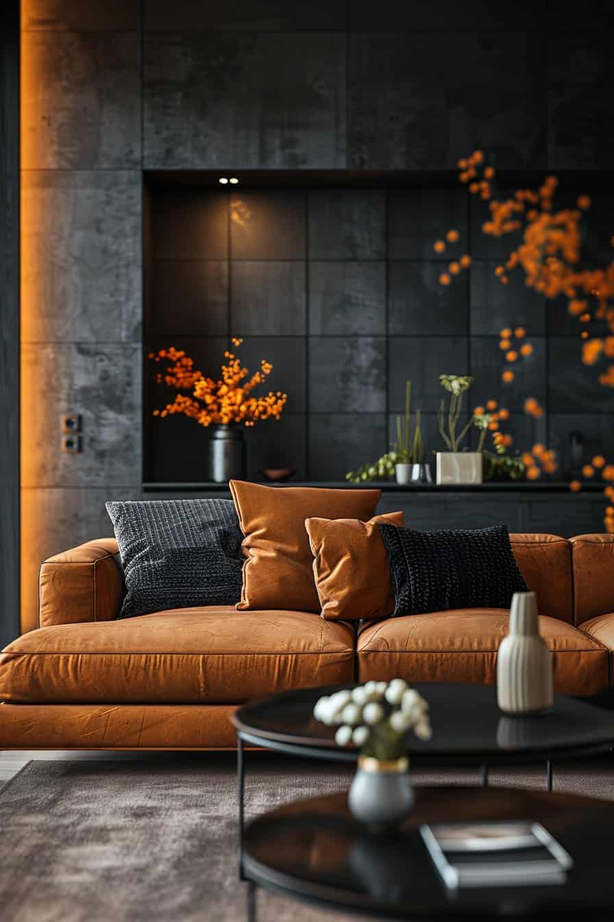 black_and_brown_a_living room