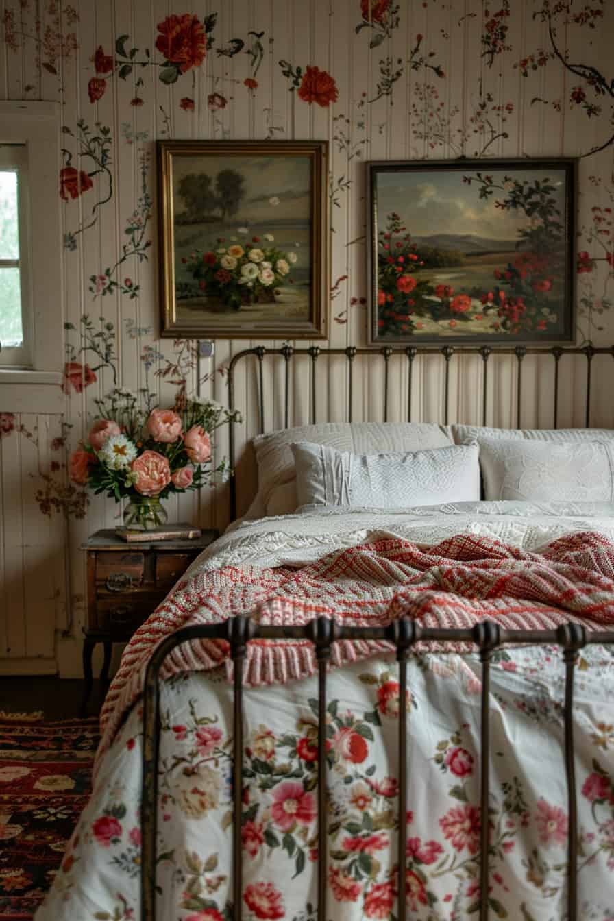 vintage farmhouse bedroom
