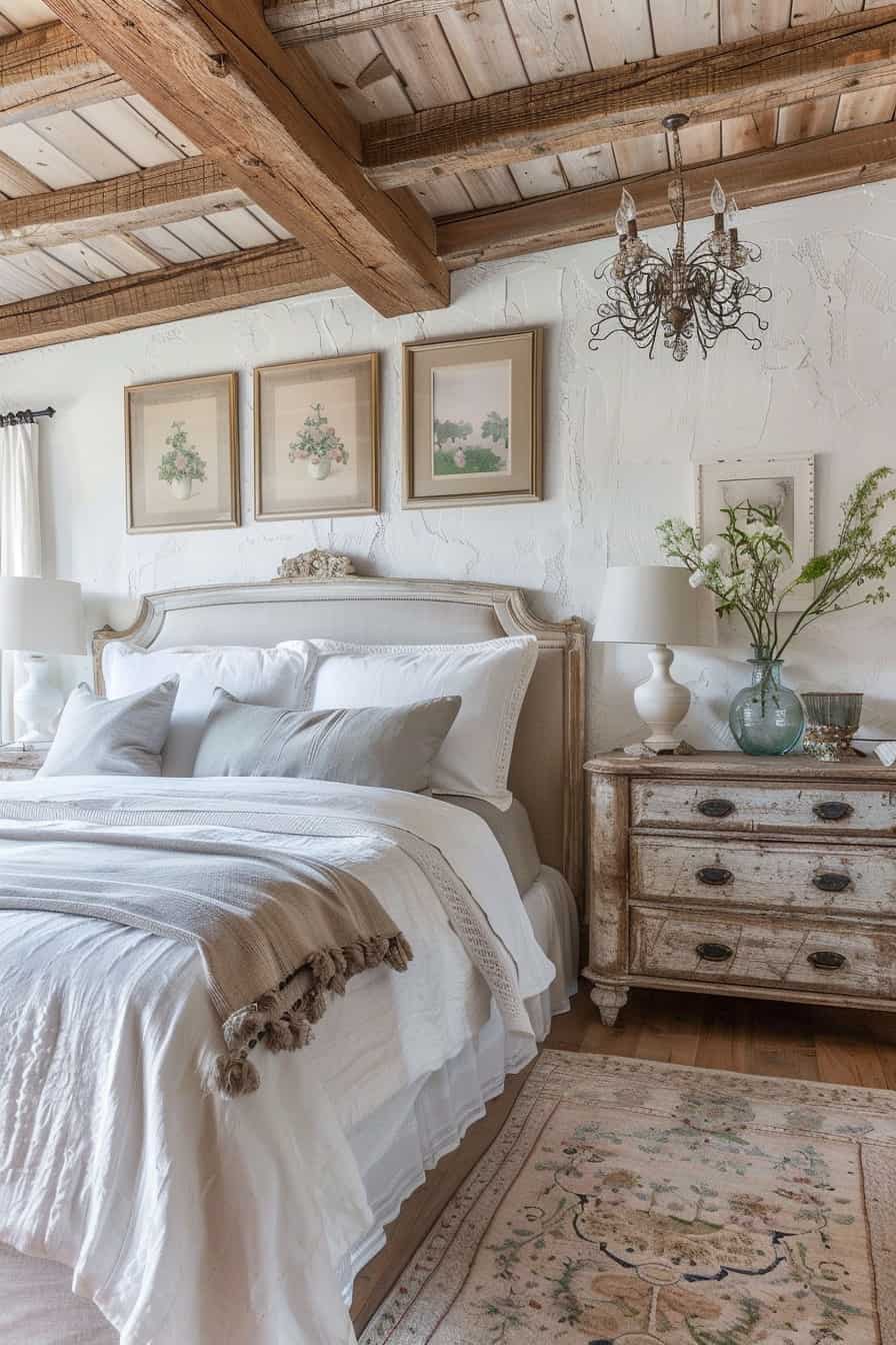 vintage farmhouse bedroom