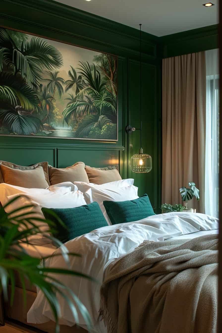 green bedroom