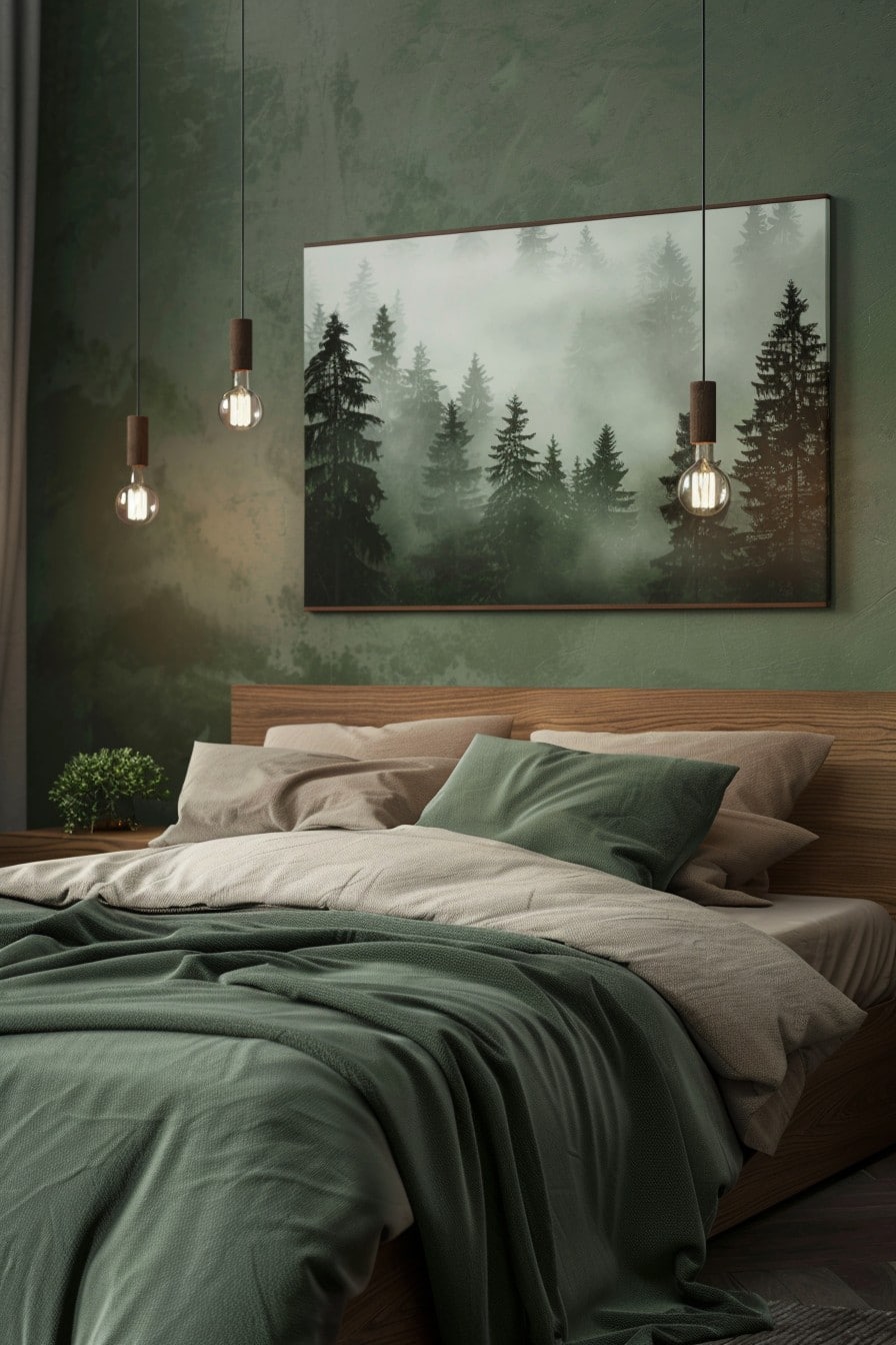 forest-themed bedroom