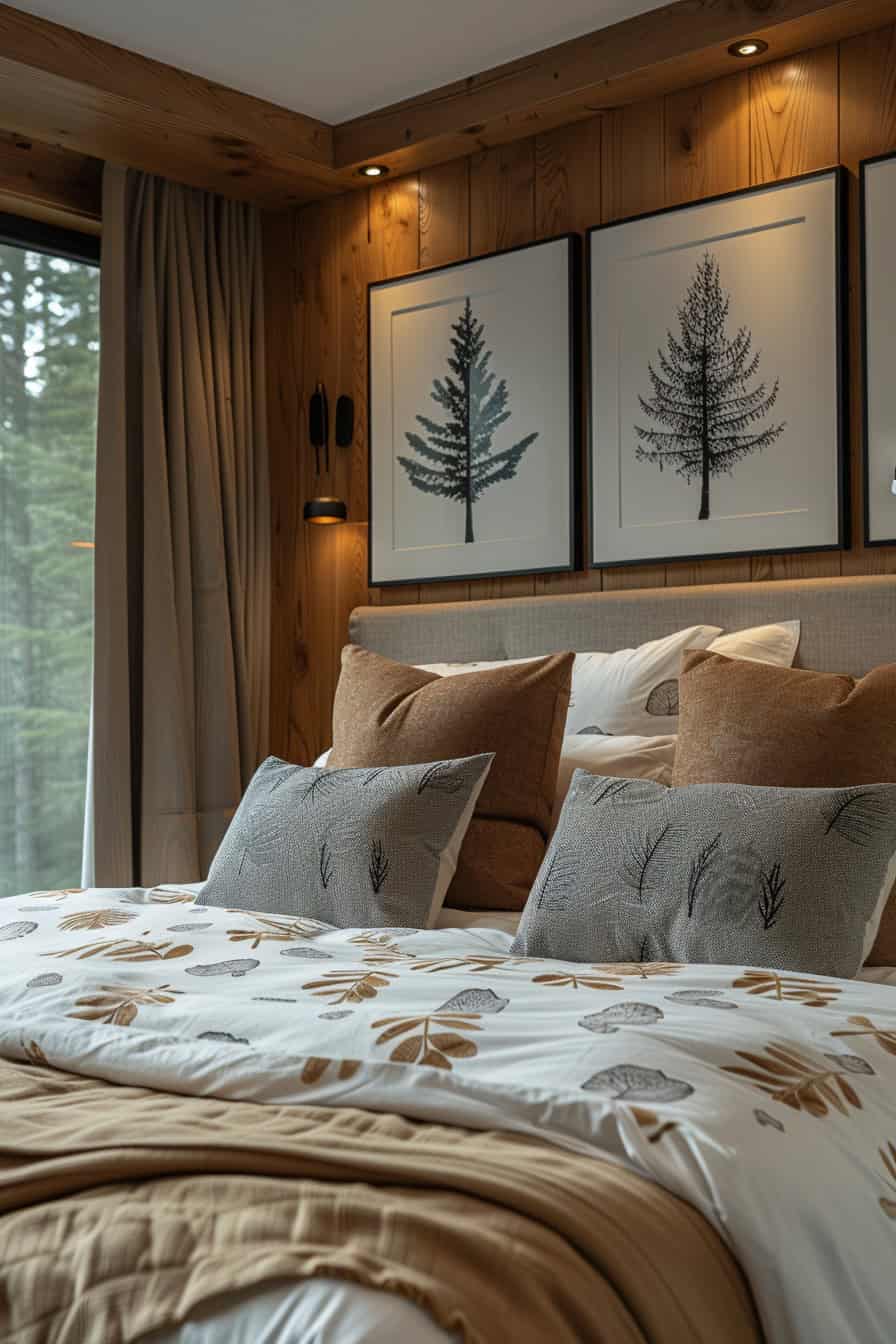 forest-themed bedroom