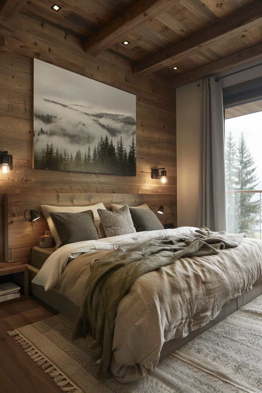 forest-themed bedroom