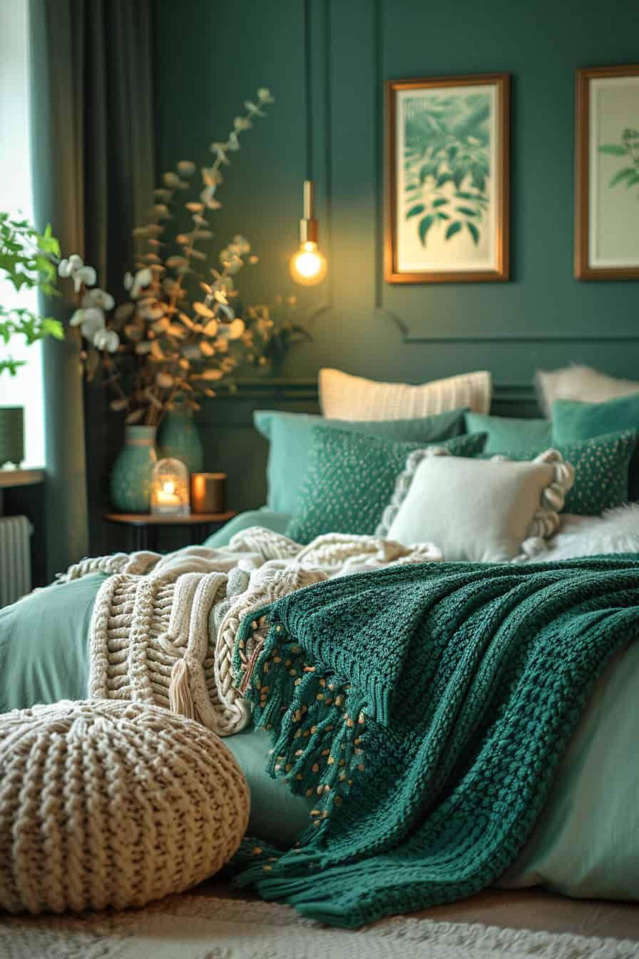 green bedroom