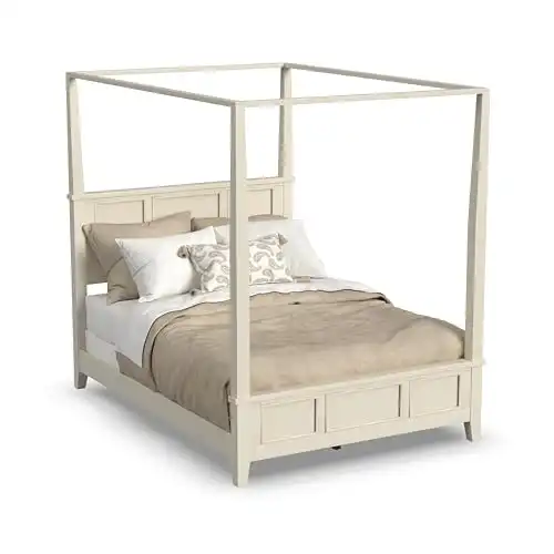 Home Styles Naples White Canopy Bed