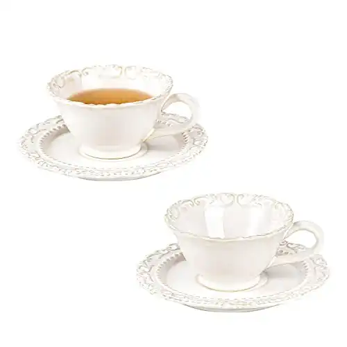 Ceramic Coffee Cup & Saucer