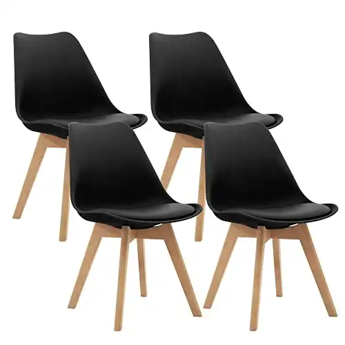 Modern Dining Chair with Wood Legs