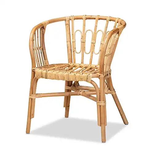 Baxton Studio Luxio Natural Rattan Chair