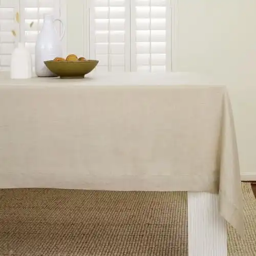 Solino Home Natural Linen Tablecloth