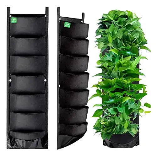 7 Pocket Hanging Planter for Outdoor Plants