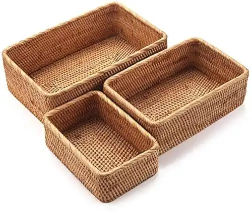 Natural Rattan Storage Baskets