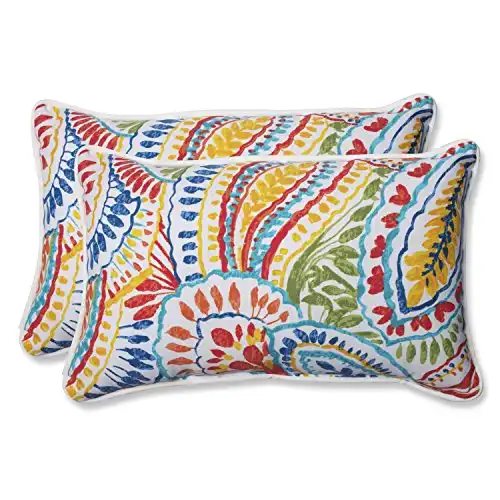 Pillow Perfect Paisley Indoor/Outdoor Accent Throw Pillow