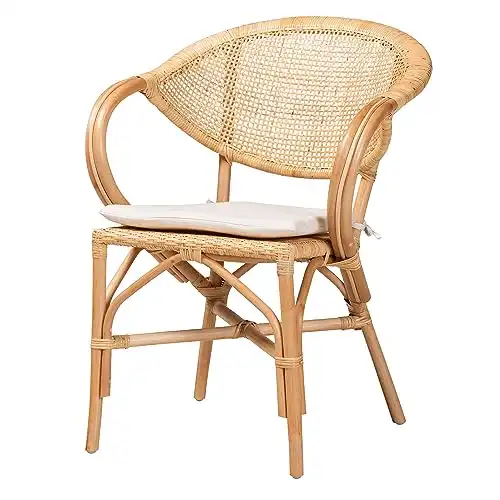 Baxton Studio Natural Rattan Dining Chair