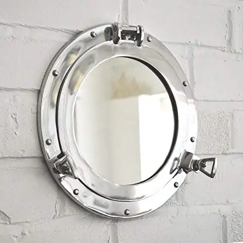 Wall Mounted Vintage Nautical Ship Porthole Mirror