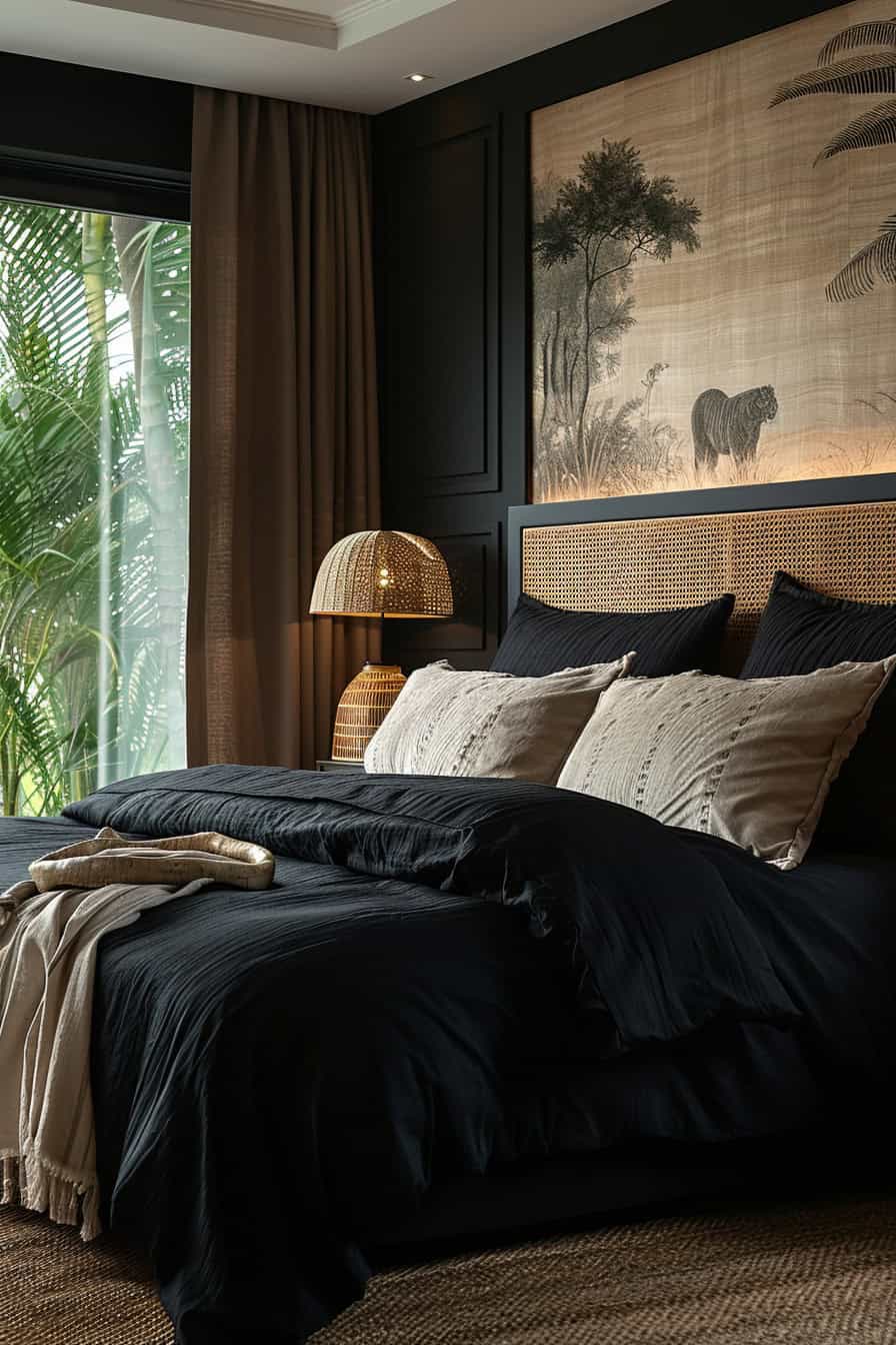 black and neutral bedroom (12)