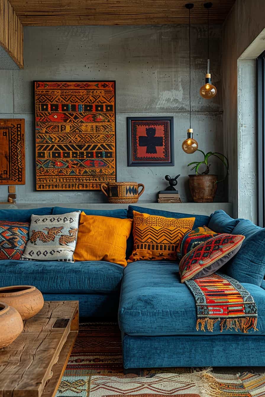 afrohemian living room