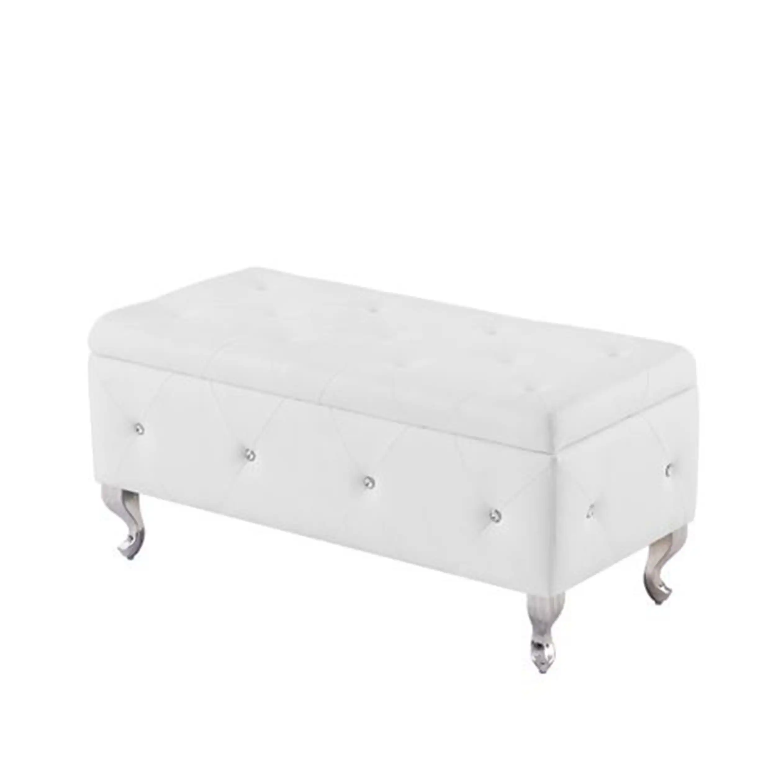 Velvet Upholstered Storage Bench
