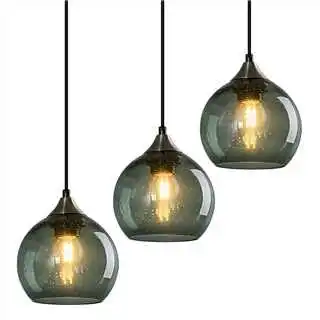 Gray Green Glass Pendant Lights