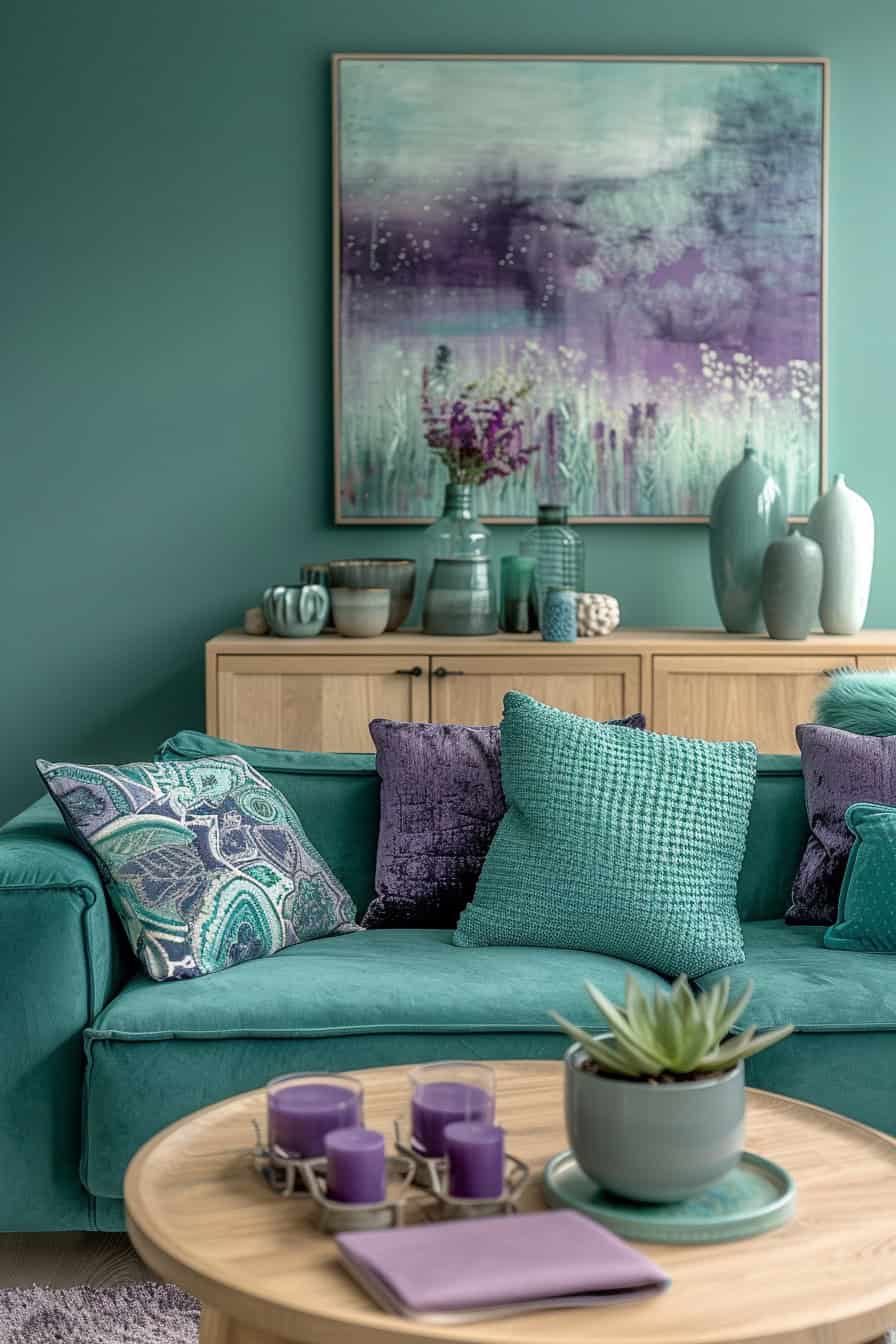teal living room
